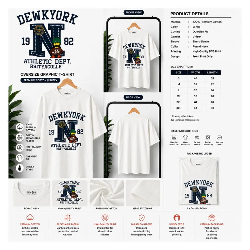 DEWKYORK Oversize Graphic T-Shirt