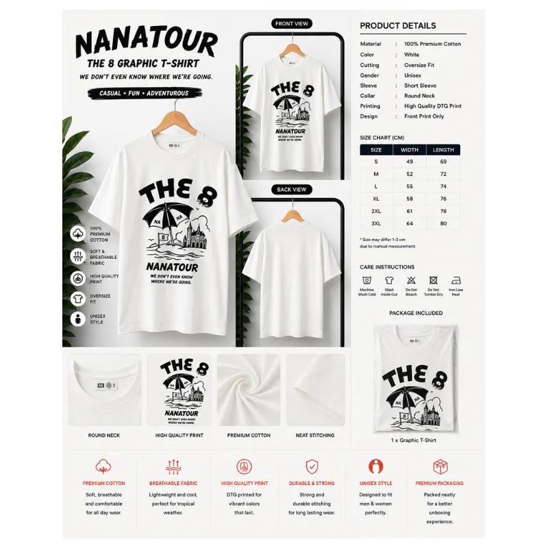 THE 8 NANATOUR Graphic T-Shirt
