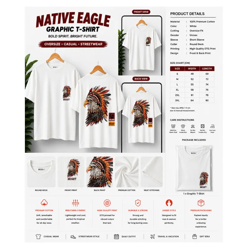 Eagle Graphic Oversize T-Shirt