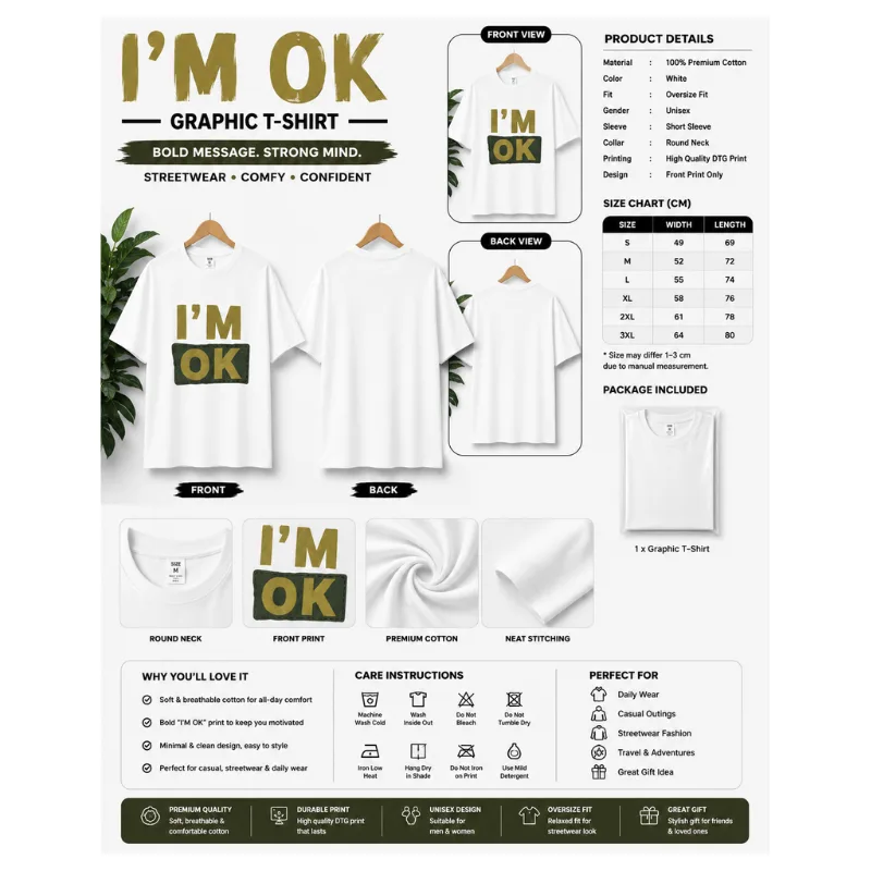 I'M OK Graphic T-Shirt