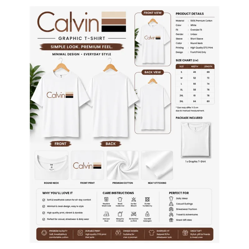 Calvin Minimalist Graphic T-Shirt