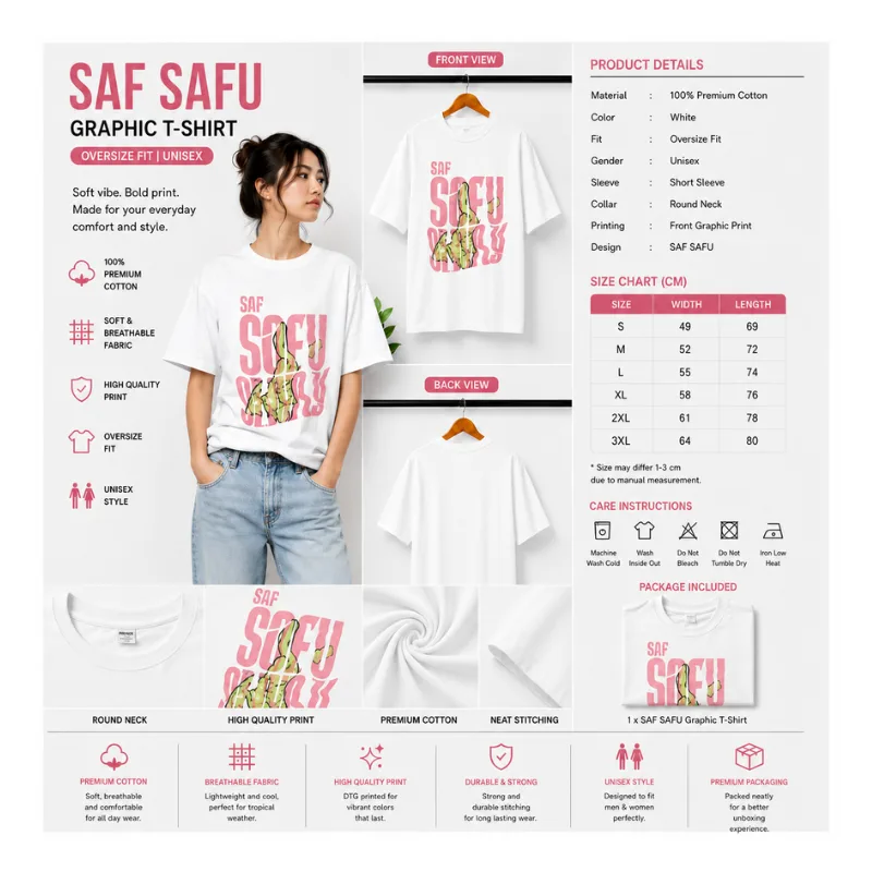 SAF SAFU Graphic Oversize T-Shirt