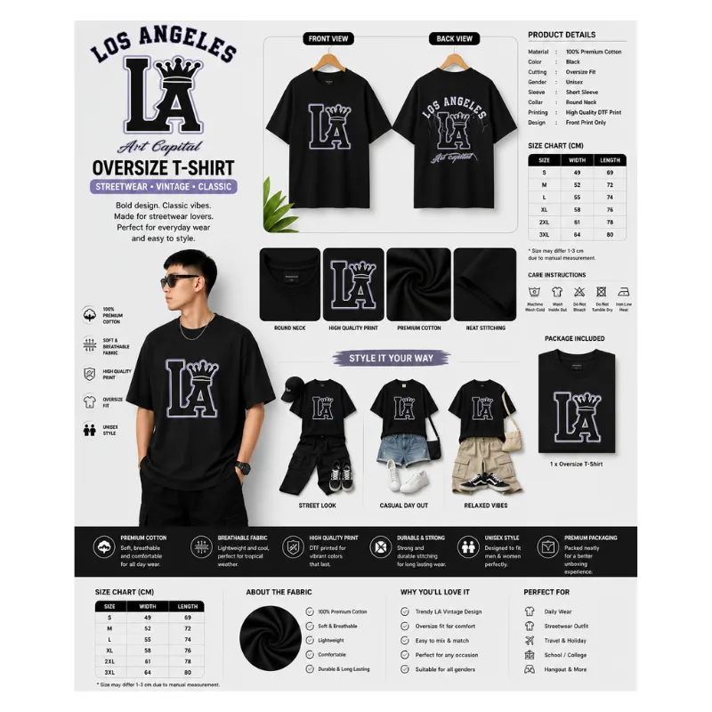 LA Crown Oversize T-Shirt