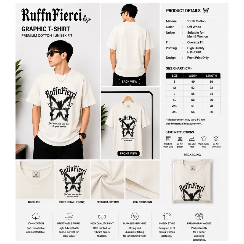 RuffnFierci Oversize Graphic T-Shirt