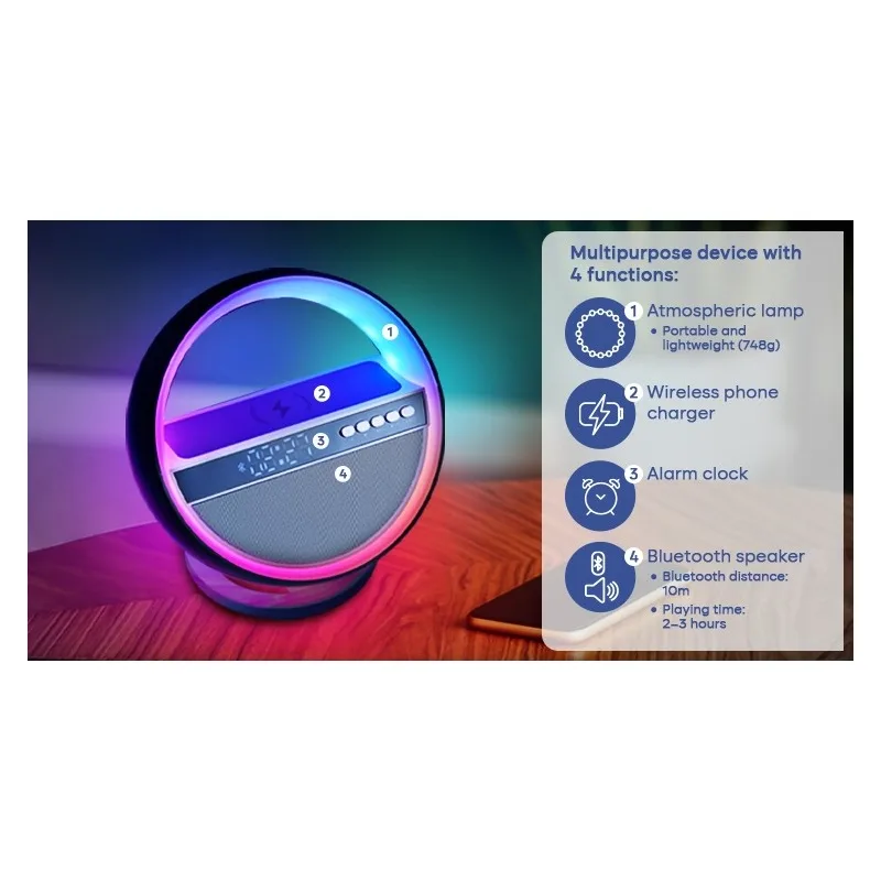 Amway PROMOTION PWP 4-in-1 Multifunction Lamp + Speaker + Wireless Charger