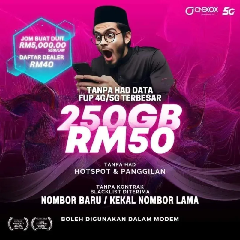 ONEXOX 5G B150 Unlimited Data Unlimited Speed Unlimited Call Phone Mobile thumbnail 5