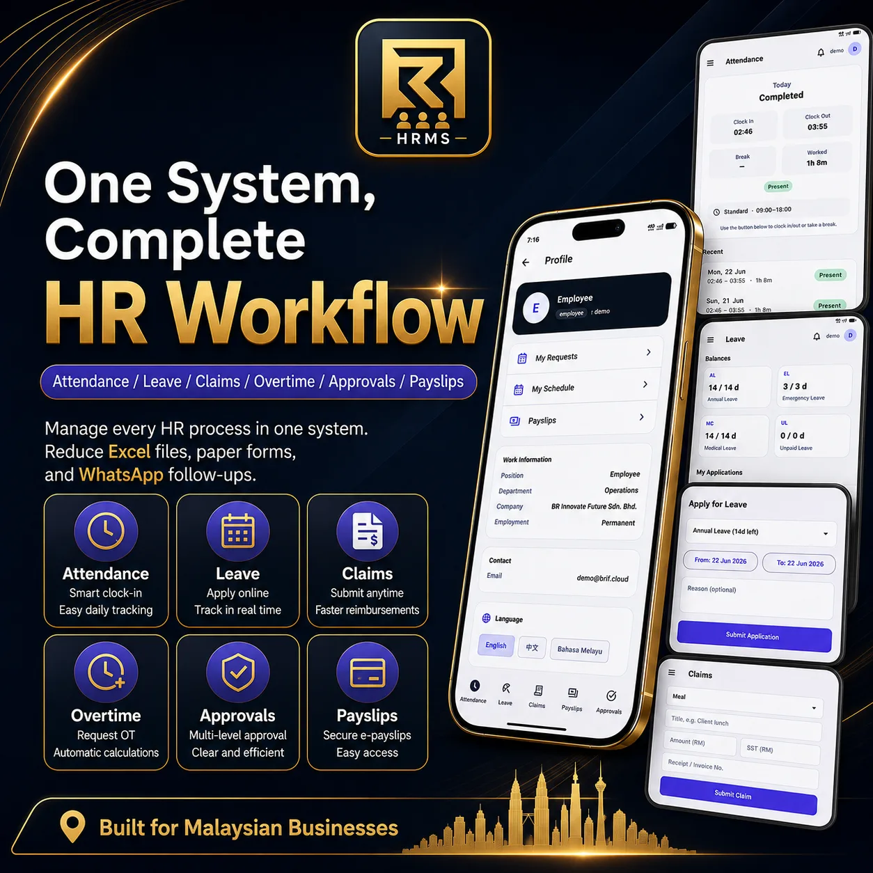 BR HRMS System | Attendance, Leave, Claims & Employee Management Software thumbnail 5