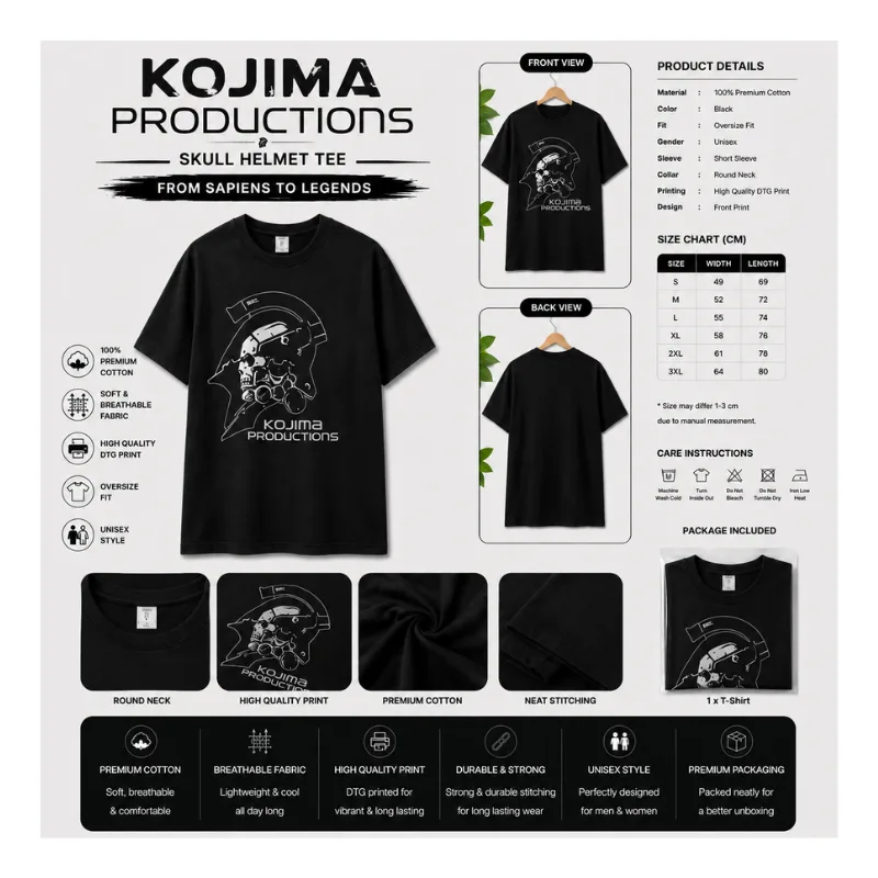 KOJIMA Productions Graphic T-Shirt