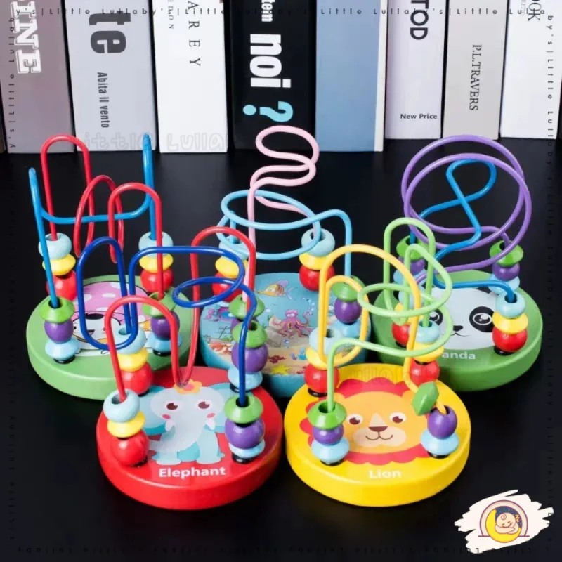 Wooden Toys Bead Baby Building Blocks Safe for Kids Early Learning Montessori Educational Toys thumbnail 4