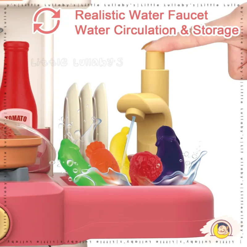 Kitchen Pretend Play Playset Toys Accessories Real Steam Color Changing Accessories thumbnail 5