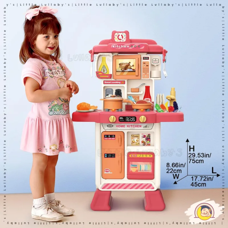 Kitchen Pretend Play Playset Toys Accessories Real Steam Color Changing Accessories thumbnail 3