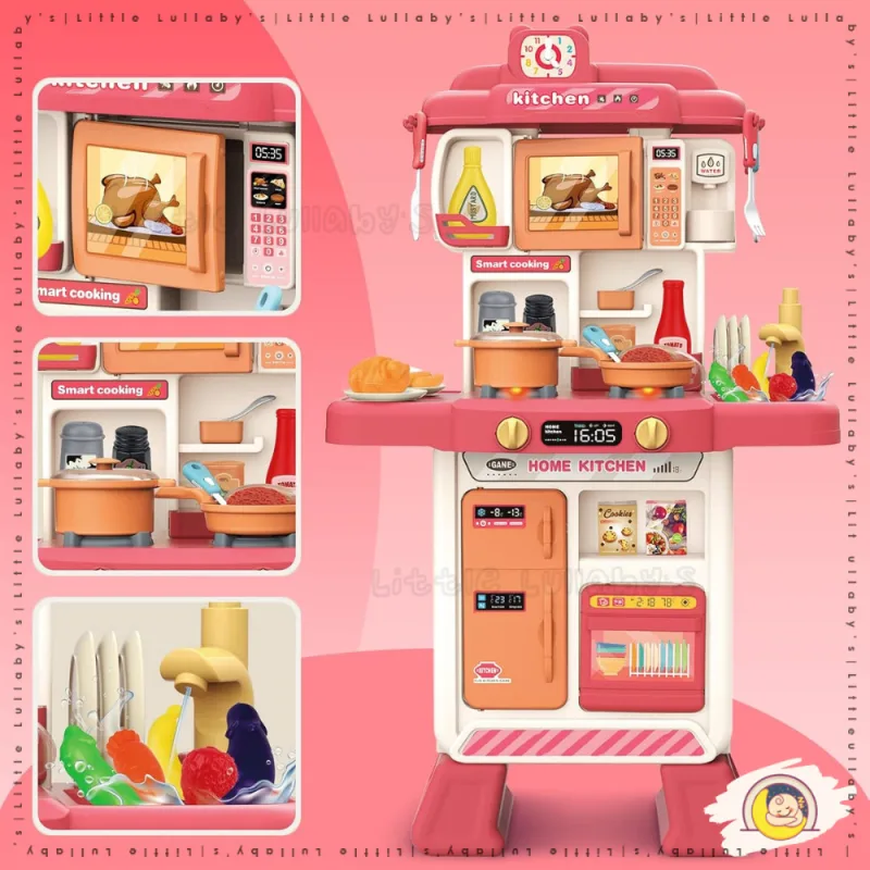 Kitchen Pretend Play Playset Toys Accessories Real Steam Color Changing Accessories thumbnail 2