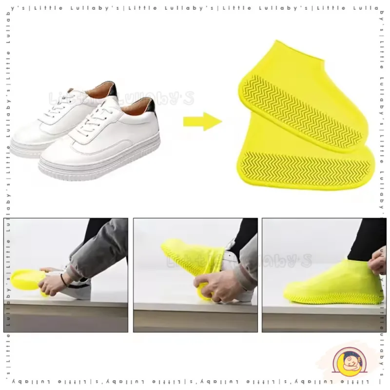 Sarung Kasut Hujan Silicone Kalis Air Reusable Shoe Cover Waterproof Latex Kasut Protector Outdoor thumbnail 3
