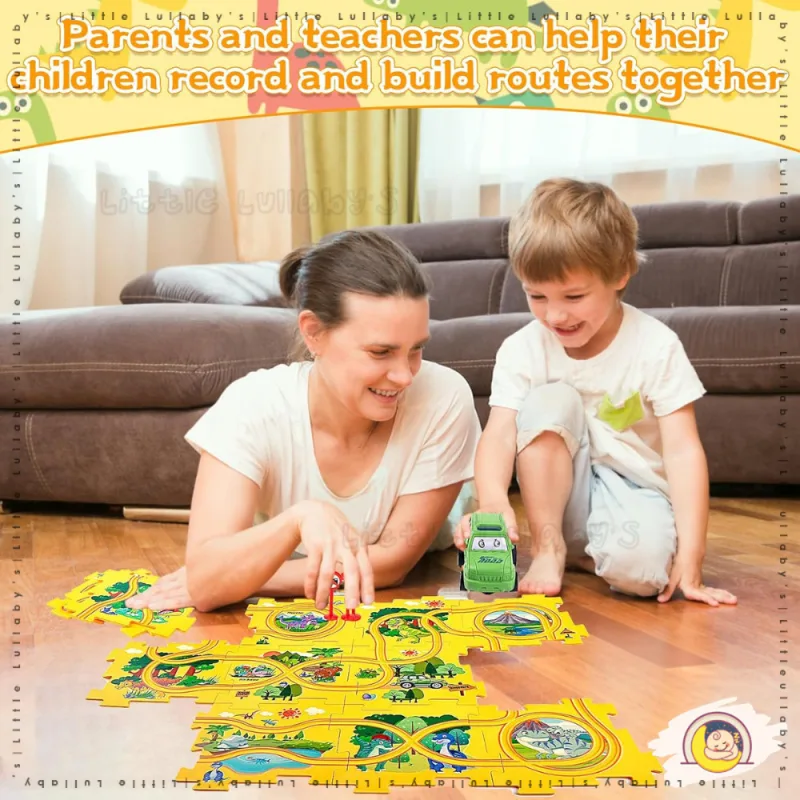 Puzzle Track Car Mainan Kereta Trek mainan budak lelaki DIY Educational toys Kid thumbnail 3