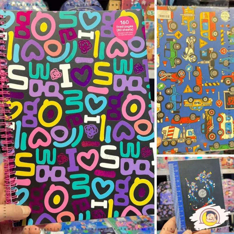 A4 A5 A6 Spiral Notebook Lined Paper Buku Nota Bergaris Stationery Alat Tulis Sekolah Office