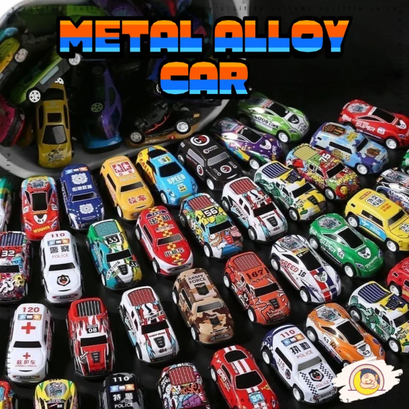 Metal Alloy Car Toy Set Mainan Kereta Besi Mini Diecast Racing Vehicles Gift for Boys thumbnail 2