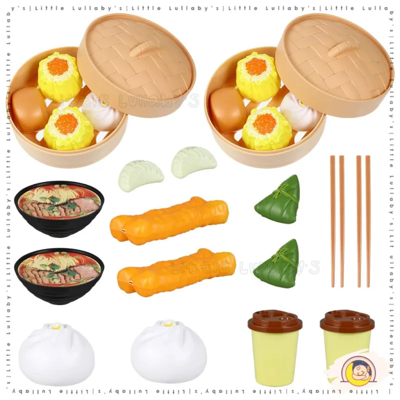 84PCS Kitchen Food Pretend Play Set Dim Sum Pizza Mainan Masak-Masak Educational Toy thumbnail 4