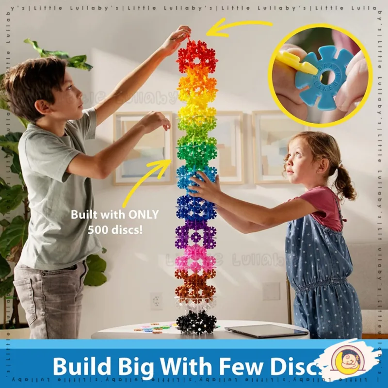 140 PCS Snowflake Building Block mainan budak perempuan Kid Learning Educational Toy Children