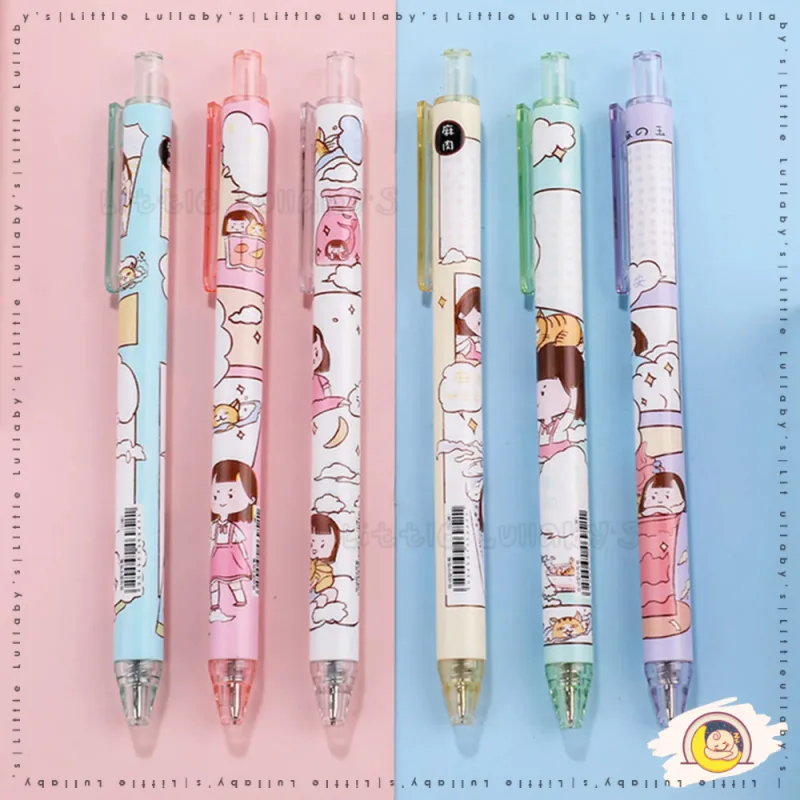 0.5mm Black Pen Hitam Alat Tulis Kawaii Wholesale Cute Cartoon Japanese Ink Gel Pen thumbnail 3