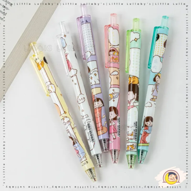 0.5mm Black Pen Hitam Alat Tulis Kawaii Wholesale Cute Cartoon Japanese Ink Gel Pen thumbnail 2