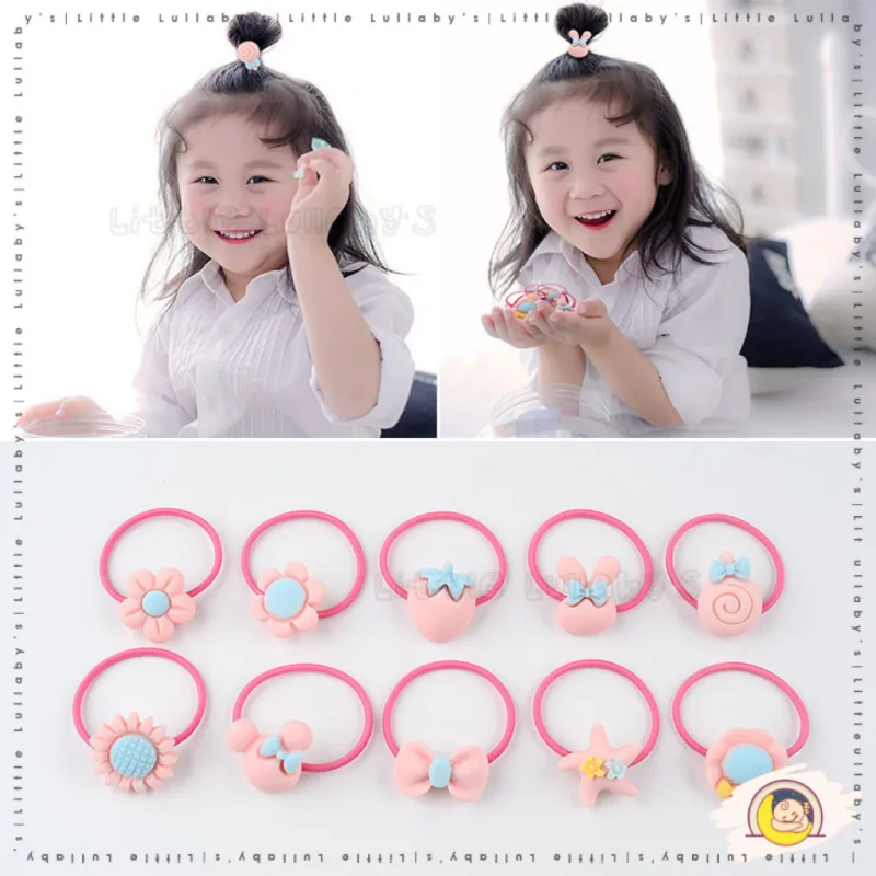 Cute Hair Tie Scrunchies Gelang Rambut Fashion Hair Accessory Stylish Elastic Pita Rambut Aksesori Rambut thumbnail 3