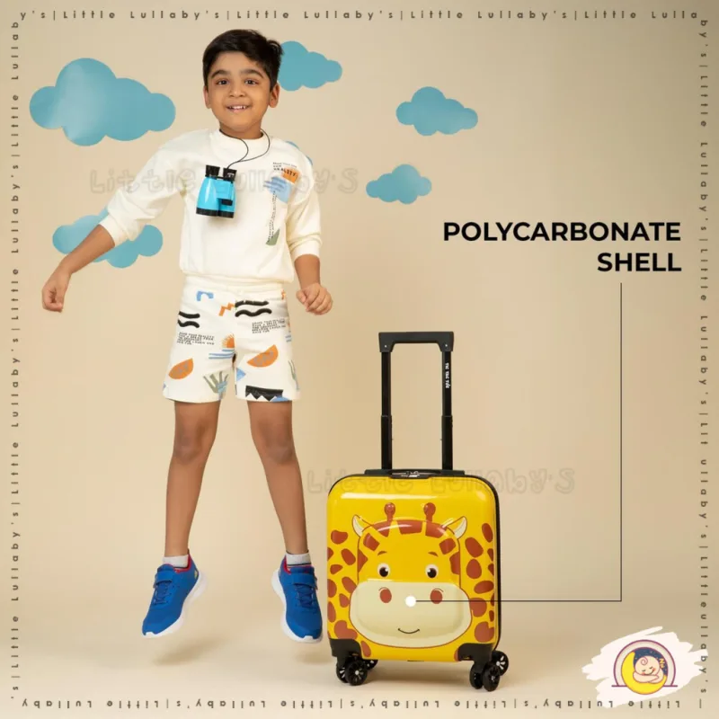 18 Inch Kids Luggage Suitcase Bag Hard Shell Giraffe Travel Luggage Bagasi Trolley Luggage thumbnail 5