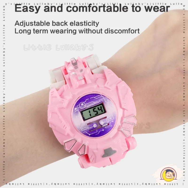 Kids Robot Watch Jam Tangan Budak Transformer Robot Digital Watch Toy Boy Girl thumbnail 4