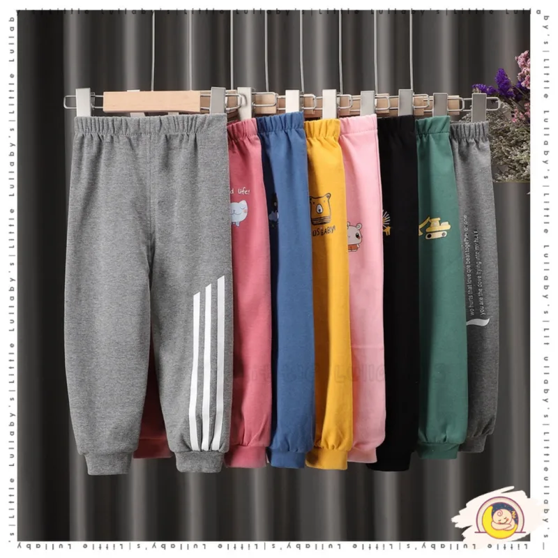 Kids Trousers OOTD Baby Boy Seluar Sukan Tracksuit Sweatpants Long Pants Budak thumbnail 2