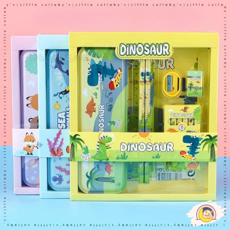 6 in 1 Kids Stationery Set Alat Tulis Cute Pencil Ruler Eraser Students School Gift thumbnail 5