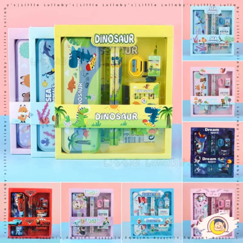 6 in 1 Kids Stationery Set Alat Tulis Cute Pencil Ruler Eraser Students School Gift thumbnail 3