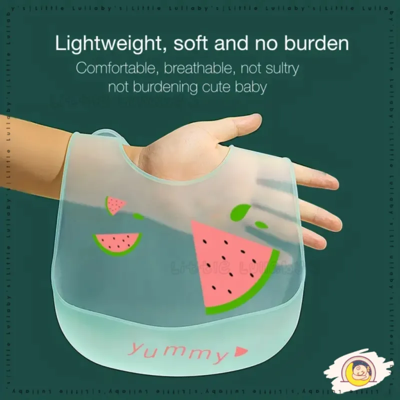 Baby Silicone Bib Silikon Waterproof Bibs Adjustable Feeding Newborn Infant Toddler thumbnail 3