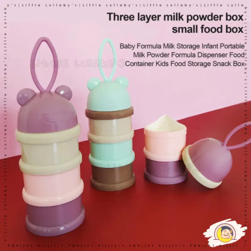 3 Layers Baby Milk Storage Penyimpanan Susu Infant Portable Milk Powder Dispenser Container Storage Snack Box thumbnail 3