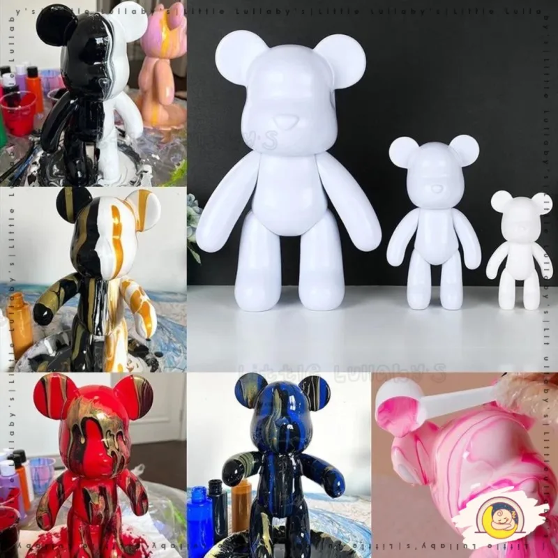 DIY Bear Paint Fluid Art Handmade Educational Toys Games Liquid Paint Graffiti Ornaments DIY Cat Beruang Seni thumbnail 2
