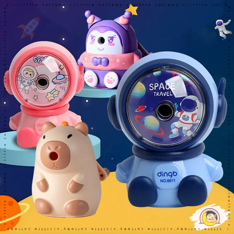 Cute Cartoon Pencil Sharpener Pengasah Pensel Meja Comel Kuromi Capybara Astronaut Stationery