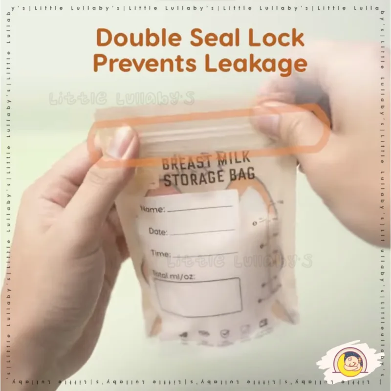 Double Lock Breast Milk Storage Bag BPA Free Disposable 5oz 8oz Beg Susu thumbnail 4