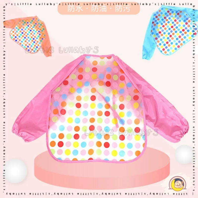 Kids Art Apron Cartoon Painting Apron Craft Activities Drawing Bib Feeding Apron Seni Kanak thumbnail 2