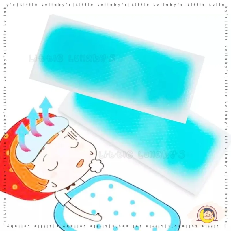 [2 PCS] Cooling Gel Patches Migraine Fever Patch Plaster Headache Pad Baby Adult Kid Ice Tampalan Gel Penyejuk
