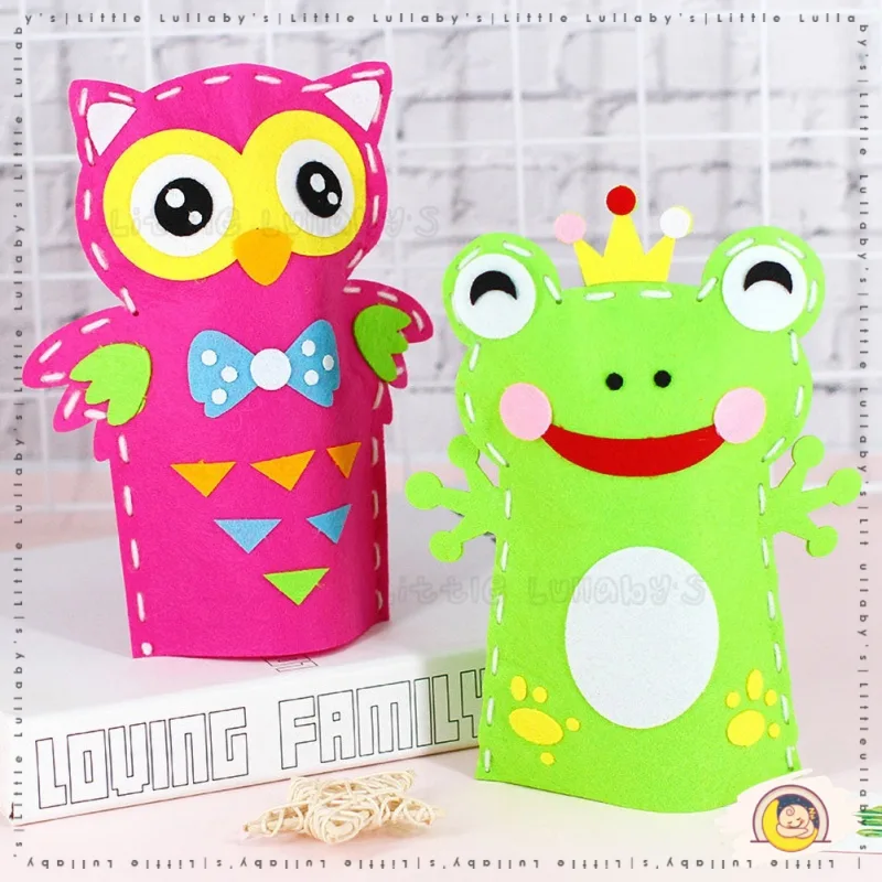 Children's DIY Handicraft Animal Hand Puppets Creativity DIY Hand Puppet Diy Boneka Haiwan Mainan Budak thumbnail 4