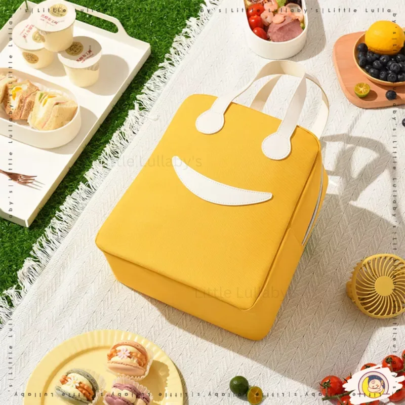 Lunch Bag Breastmilk Bag Portable Insulated Thermal Cooler Smiley Lunch Case Beg Penyejuk thumbnail 2