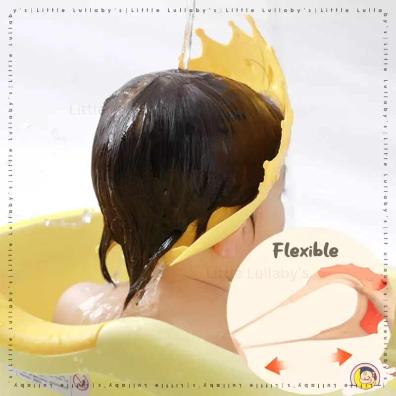 Shower Cap Topi Mandi Hat Wash Hair Shield Adjustable Shower Crown thumbnail 3