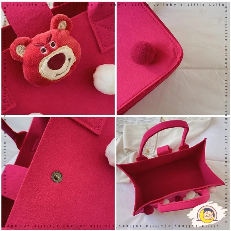 Cartoon Felt Bag Pattern Mummy Gift Portable Storage Pamper Diaper Travel Beg Kain Felt Corak Kartun thumbnail 5