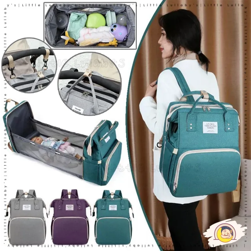 Mummy Maternity Bed Bag Nappy Diaper Large Capacity Travel Carrier Backpack Beg Katil Mummy