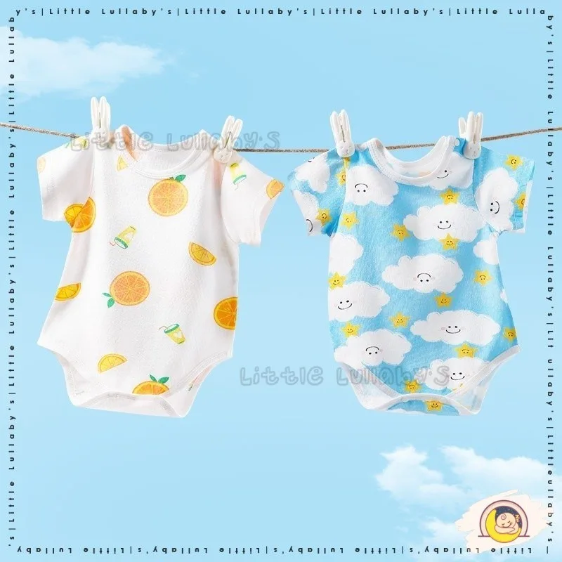 Newborn Romper Onesie OOTD Baby Boy Mesh Thin Cotton Romper Girl Boy Jumpsuit Baju thumbnail 2