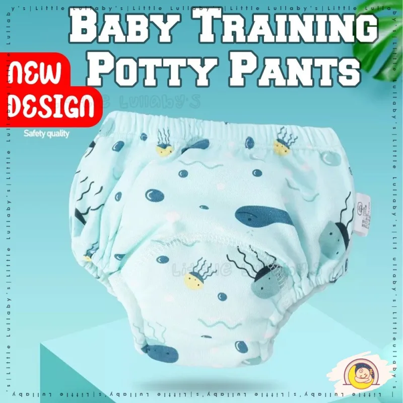Baby Potty Training Pant Seluar Kencing Kids Underwear Potty Pant Diaper Cotton Lampin thumbnail 2