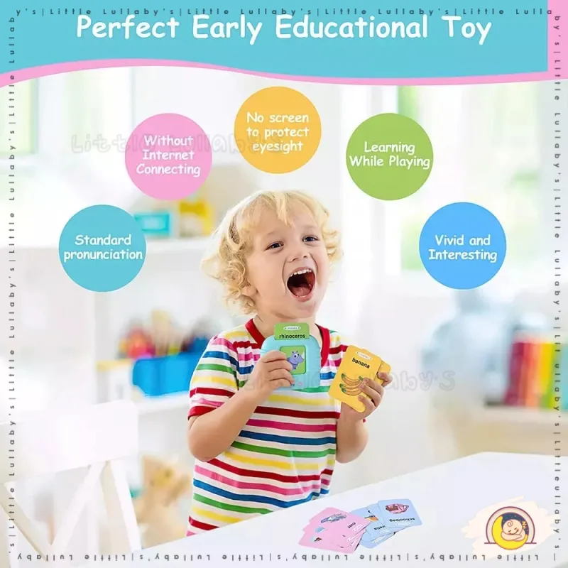 Early Learning Flash Card Reader Educational Electronic Toy Talking Toys Musical Sound Effect Pembelajaran Awal thumbnail 3