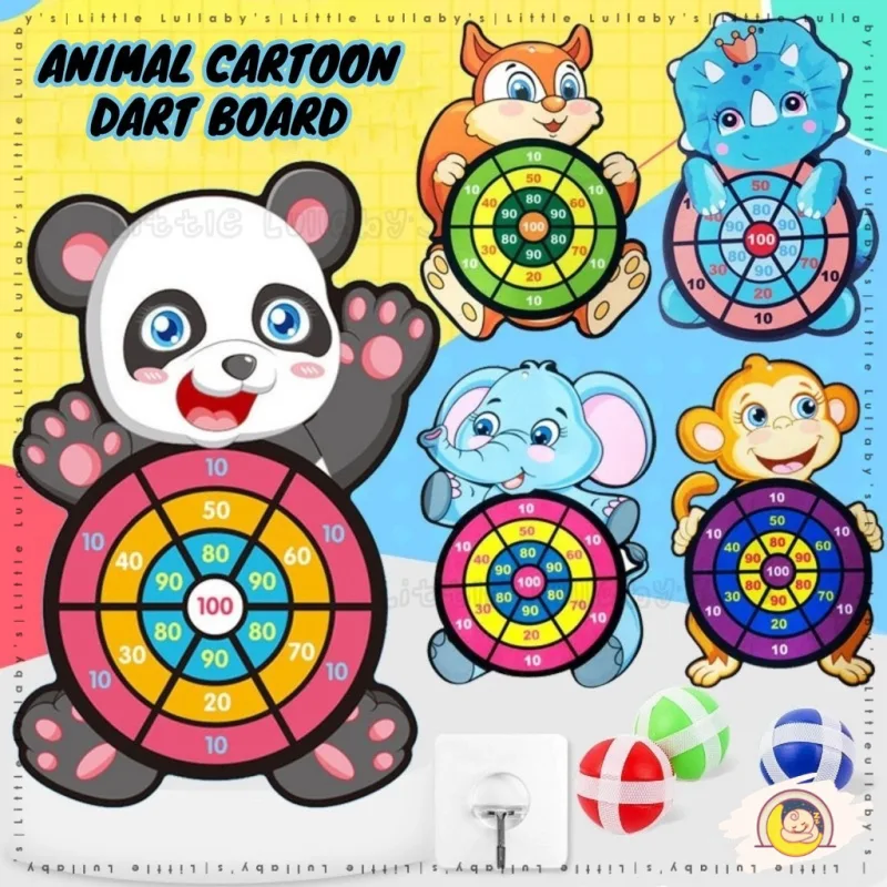 Mainan Cartoon Dart Throwing Sticky Ball Target Ball Dart Board Game Sport Toys Family Game Kartun Dart Bola thumbnail 4