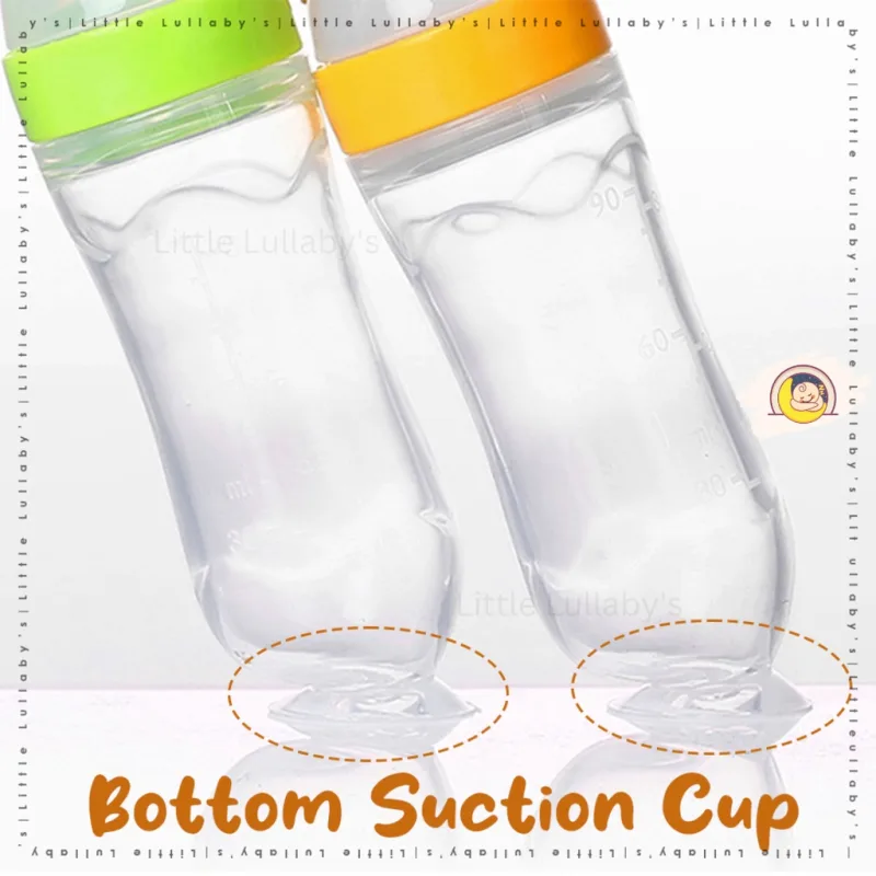 Baby Feeder Spoon Bottle With Suction Cup BPA Free Silicone Squeeze Feeding Food Botol Sudu Suap thumbnail 4