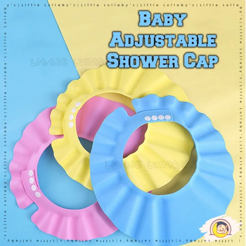 Shower Cap Topi Mandi Hat Wash Hair Shield Adjustable Shower Crown thumbnail 4