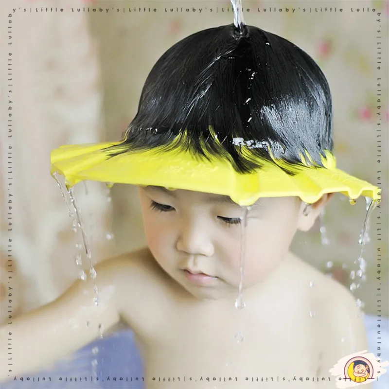 Shower Cap Topi Mandi Hat Wash Hair Shield Adjustable Shower Crown thumbnail 2