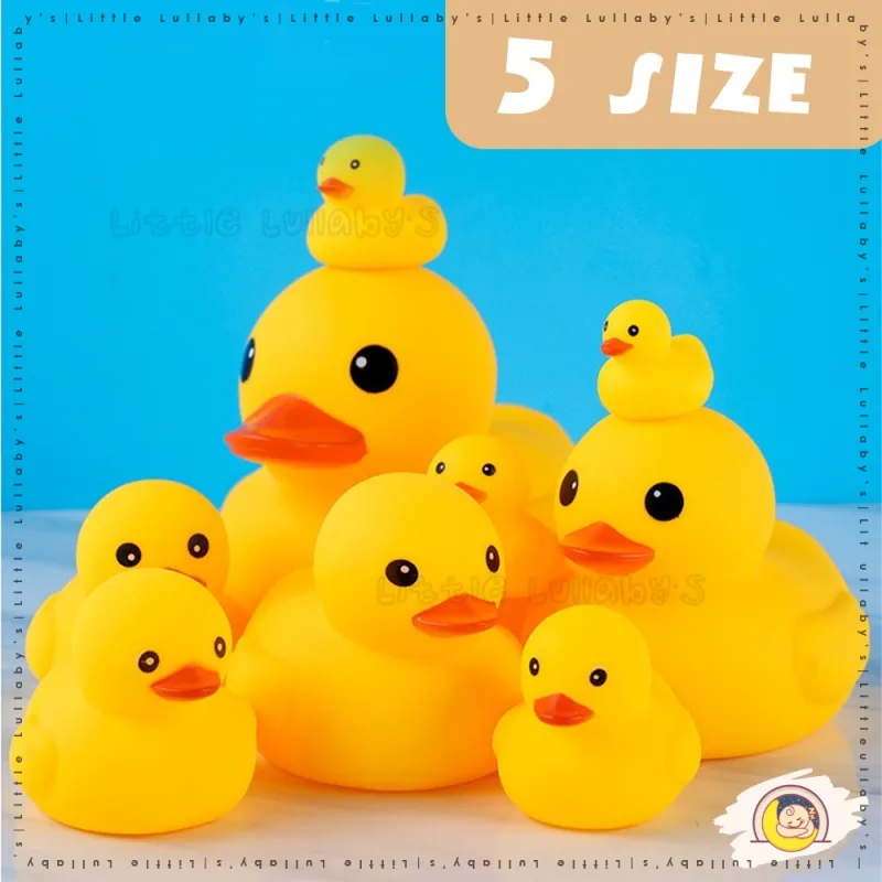 Squeaky Yellow Duck Itik Kuning Bath Toy Toys Ducklings Education Sensory Berbunyi Mainan Mandi